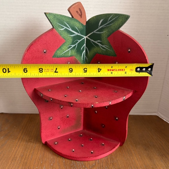 Red Strawberry Wall Shelf - Decorative Home Wall Decor Vintage - Picture 7 of 10